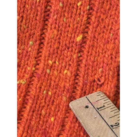 Guess Jeans Sweater Womens XXL 100%wool Vintage Cozy Soft Hongkong 80s Orange - Picture 7 of 10